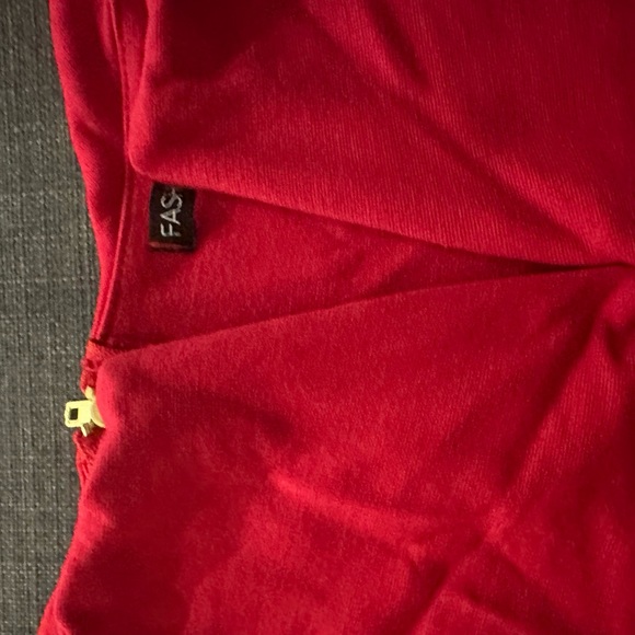 Red Shoulder Dress - Picture 4 of 10